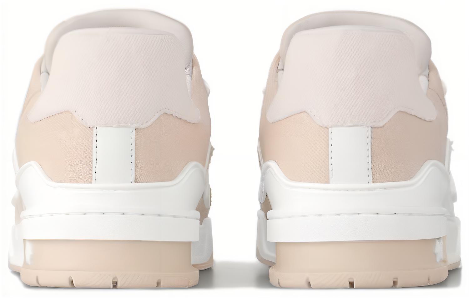 Purchase Louis Vuitton LV Trainer Beige Blanc Monogram Denim ''Rose'' 1AC68B