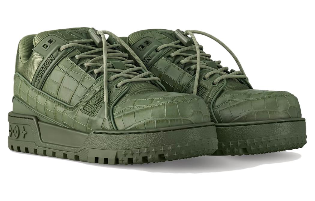 Order Louis Vuitton LV Trainer Maxi Sneaker Khaki Hijau 1ACN21