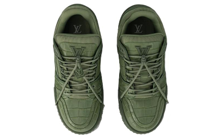 Lookbook Louis Vuitton LV Trainer Maxi Sneaker Khaki Hijau 1ACN21