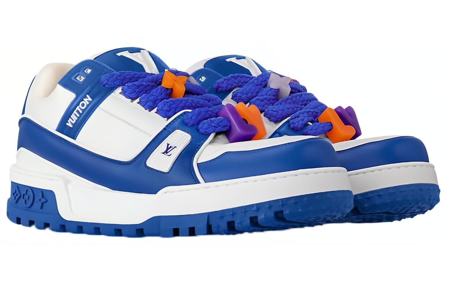 Lookbook 루이비통 LV 트레이너 맥시 스니커즈 '블루' 1ABZPW