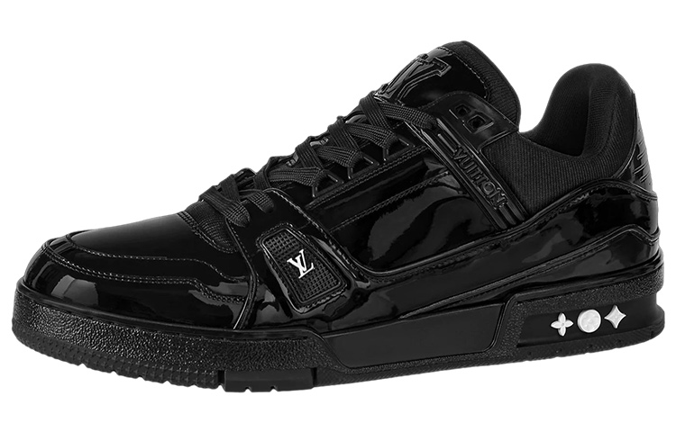 Louis Vuitton LV Trainer Patent Leather 'Triple Black' 1AA45R