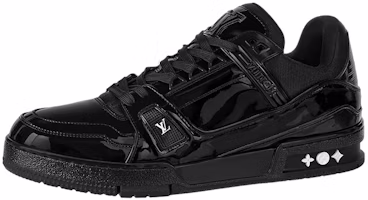 Louis Vuitton LV Trainer Patent Leather 'Triple Black' 1AA45R Louis Vuitton LV Trainer Patent Leather 'Triple Black' 1AA45R