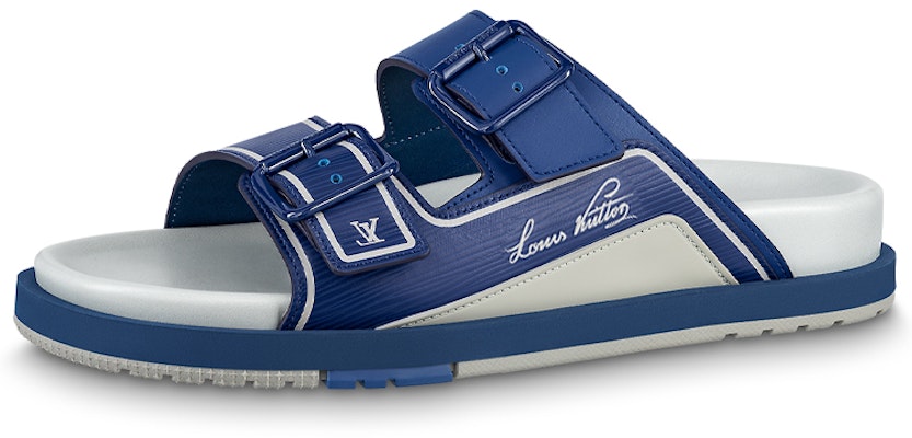 路易威登 Trainer 牛皮搭扣涼鞋 藍灰 Buy 路易威登 Trainer 牛皮搭扣涼鞋 藍灰