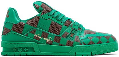 Louis Vuitton LV Trainer Sneaker Damier Pop Green 1ACN5D Louis Vuitton LV Trainer Sneaker Damier Pop Green 1ACN5D