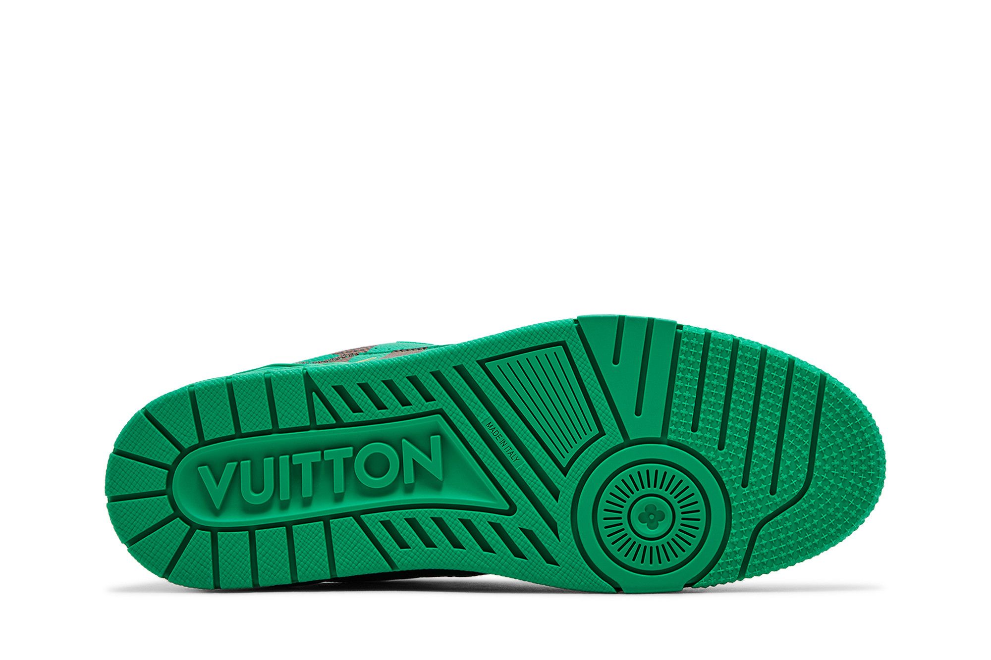 Shop Louis Vuitton Baskets LV Trainer Damier Pop Vert 1ACN5D