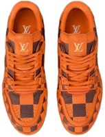 ルイ・ヴィトン LVトレーナースニーカー ダミエ ポップ オレンジ 1ACN5S Shop ルイ・ヴィトン LVトレーナースニーカー ダミエ ポップ オレンジ 1ACN5S
