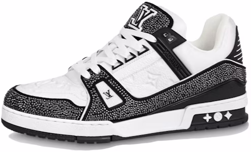 Louis Vuitton LV Trainer Sneakers 'Hitam Putih Rhinestones' 1ABM04 Buy Louis Vuitton LV Trainer Sneakers 'Hitam Putih Rhinestones' 1ABM04