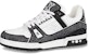 Louis Vuitton LV Trainer Sneakers 'Hitam Putih Rhinestones' 1ABM04