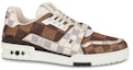 Order Louis Vuitton LV Trainer Sneakers 'Coklat dan Putih Kotak-kotak' 1AAST3