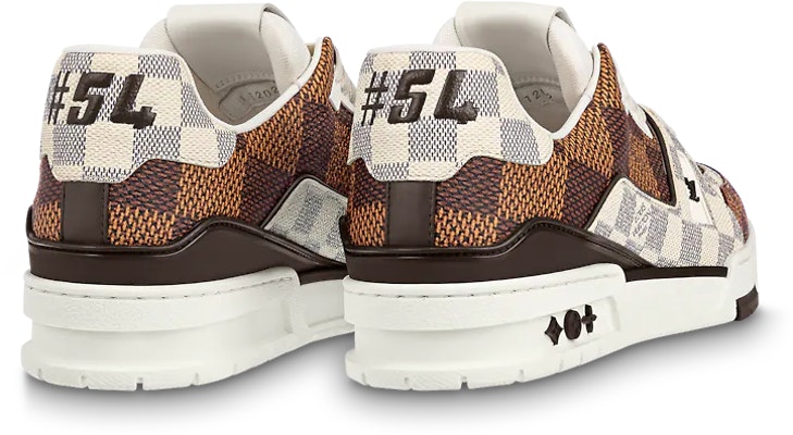 Louis Vuitton LV Trainer Sneakers 'Brown and White Plaid' 1AAST3 Shop Louis Vuitton LV Trainer Sneakers 'Brown and White Plaid' 1AAST3