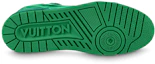 Shop Louis Vuitton 路易威登 Trainer 時尚系帶運動鞋 綠色