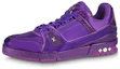 Buy 路易威登 Trainer 系帶時尚板鞋 紫色