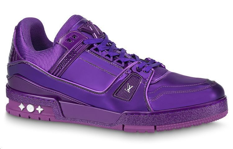 Order 路易威登 Trainer 系帶時尚板鞋 紫色