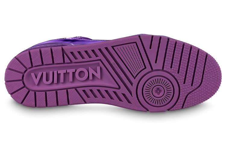 Purchase 路易威登 Trainer 系帶時尚板鞋 紫色