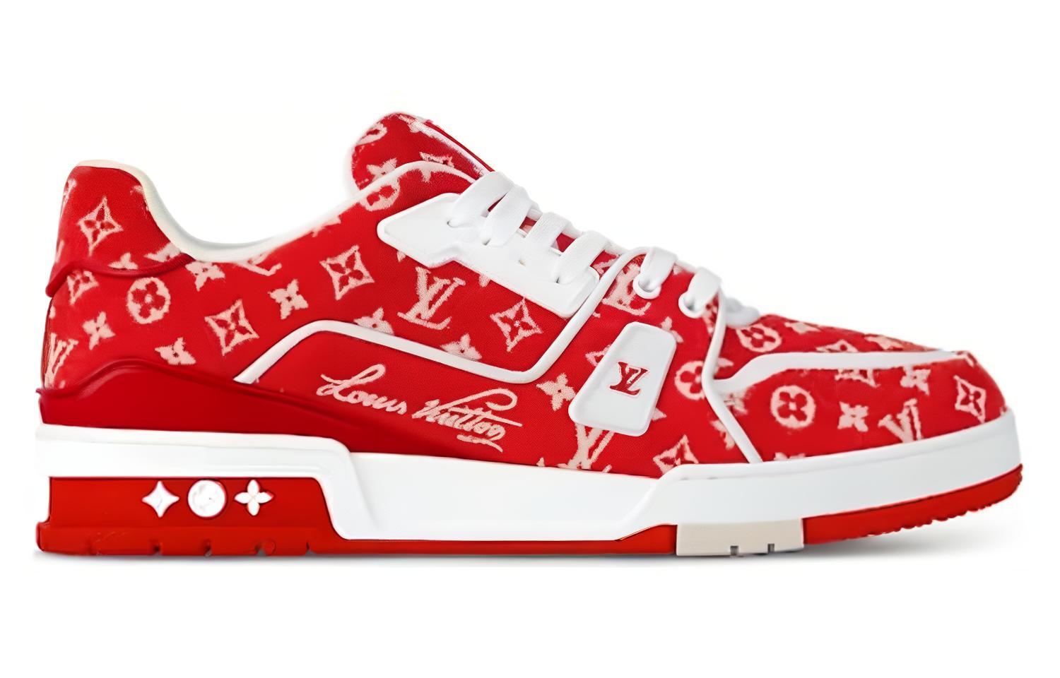 Order 路易威登 LV 训练运动鞋 '红色经典花纹' 1ABFSO