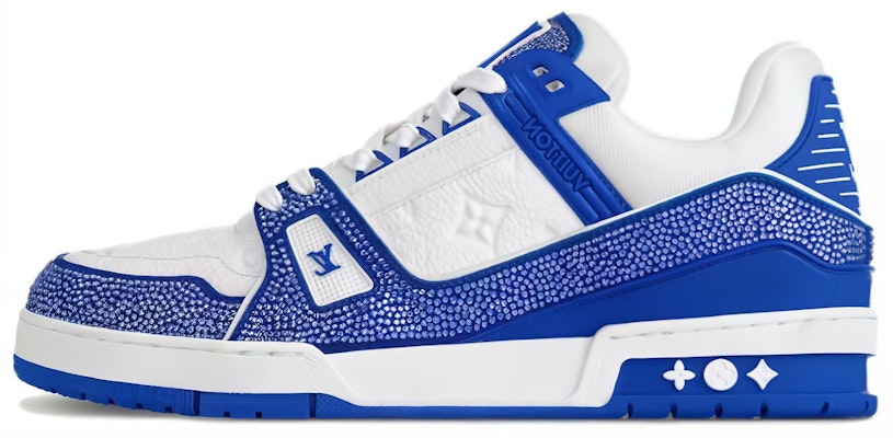 Louis Vuitton LV Trainer Sneakers 'White Monogram with Blue and Rhinestones' 1AC5AE Buy Louis Vuitton LV Trainer Sneakers 'White Monogram with Blue and Rhinestones' 1AC5AE