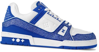 ルイ・ヴィトン LVトレーナー 白モノグラム・ブルーラインストーン 1AC5AE Order ルイ・ヴィトン LVトレーナー 白モノグラム・ブルーラインストーン 1AC5AE