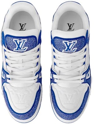 Louis Vuitton LV Trainer Sneakers 'White Monogram with Blue and Rhinestones' 1AC5AE Shop Louis Vuitton LV Trainer Sneakers 'White Monogram with Blue and Rhinestones' 1AC5AE