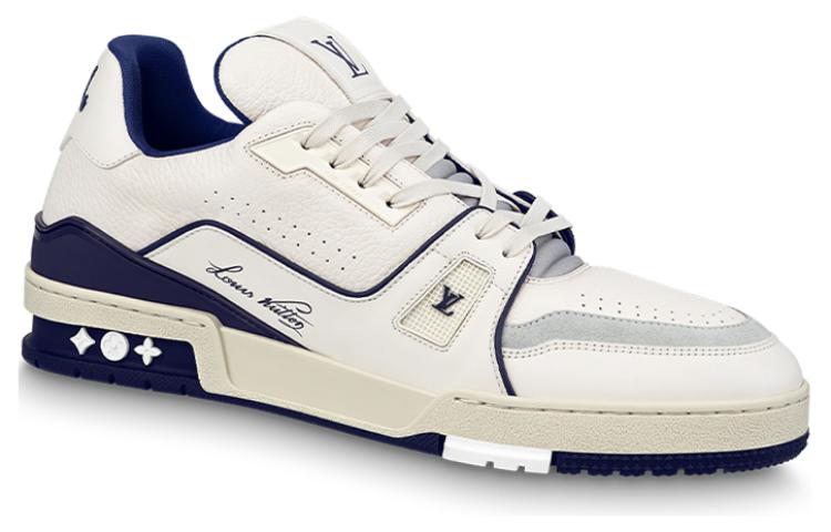 Order LOUIS VUITTON Trainer 圓頭繫帶 低筒 滑板鞋 男款 白色