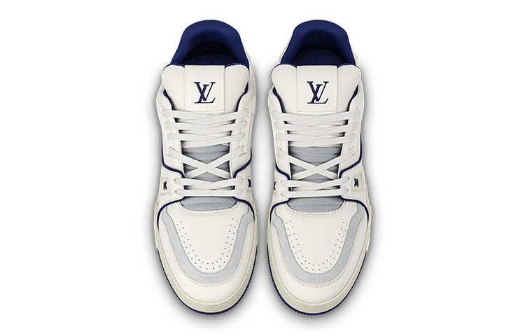 Lookbook LOUIS VUITTON Trainer 圓頭繫帶 低筒 滑板鞋 男款 白色