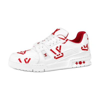 LV LV Trainer Sneakers 'White Red'