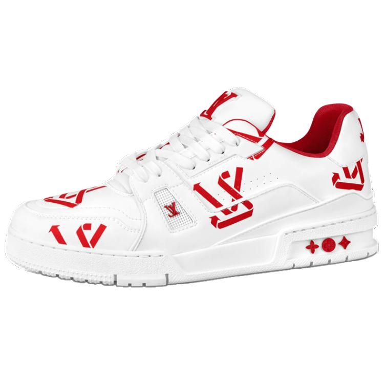 Louis Vuitton LV Trainer Sneakers 'White Red' 1AAGYH