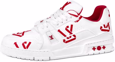 Louis Vuitton LV Trainer Sneakers 'White Red' 1AAGYH Louis Vuitton LV Trainer Sneakers 'White Red' 1AAGYH