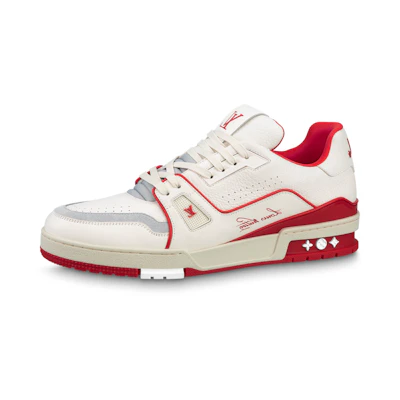 LV LV Trainer Sneakers 'White Red Grey'