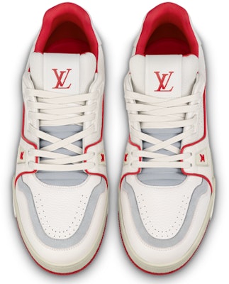 Sepatu Louis Vuitton LV Trainer 'Putih Merah Abu' 1ABFBI Shop Sepatu Louis Vuitton LV Trainer 'Putih Merah Abu' 1ABFBI