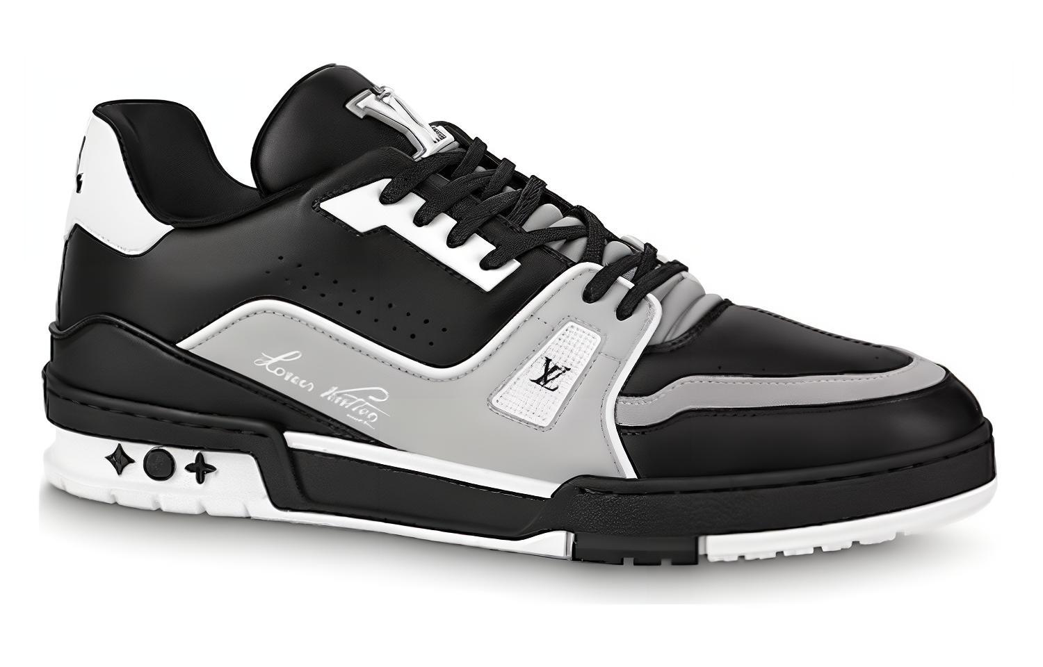 Order Louis Vuitton 路易威登 Trainer 低筒繫帶時尚板鞋 黑色