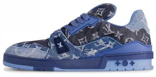Louis Vuitton LV Trainers 'Denim Monogram Biru Hitam' 1AC4YT Buy Louis Vuitton LV Trainers 'Denim Monogram Biru Hitam' 1AC4YT