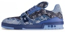 Buy Louis Vuitton LV Trainers 'Denim Monogram Biru Hitam' 1AC4YT