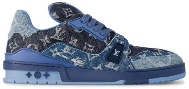 Louis Vuitton LV Trainers 'Denim Monogram Biru Hitam' 1AC4YT Order Louis Vuitton LV Trainers 'Denim Monogram Biru Hitam' 1AC4YT