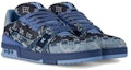 Lookbook Louis Vuitton LV Trainers 'Denim Monogram Biru Hitam' 1AC4YT