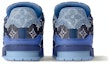Shop Louis Vuitton LV Trainers 'Denim Monogram Biru Hitam' 1AC4YT