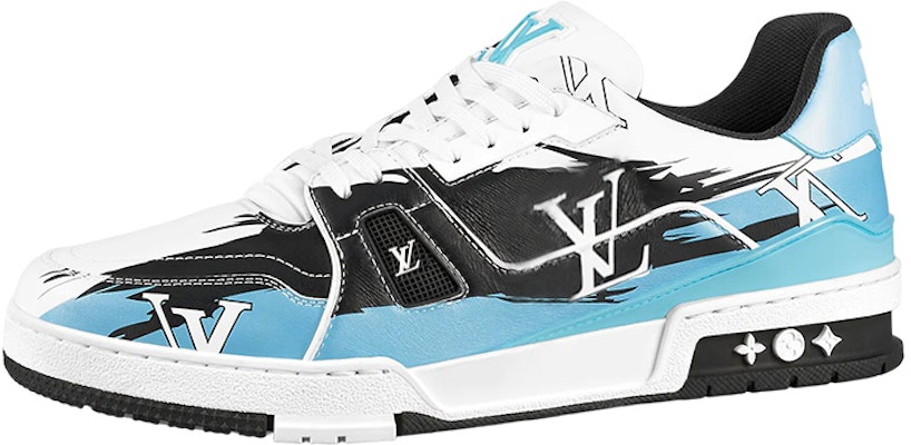 Louis Vuitton LV Trainers 'White Black Blue' 1AA373 Buy Louis Vuitton LV Trainers 'White Black Blue' 1AA373