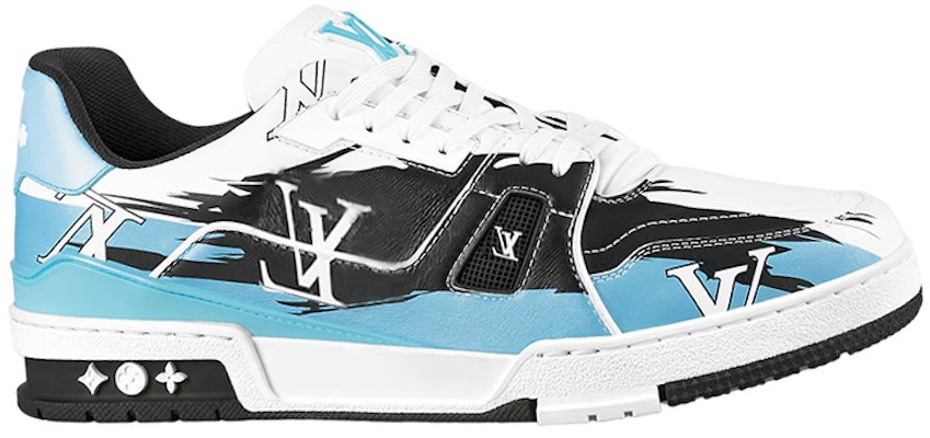 Louis Vuitton LV Trainers 'White Black Blue' 1AA373 Order Louis Vuitton LV Trainers 'White Black Blue' 1AA373
