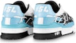 Shop Louis Vuitton LV Trainers 'Putih Hitam Biru' 1AA373