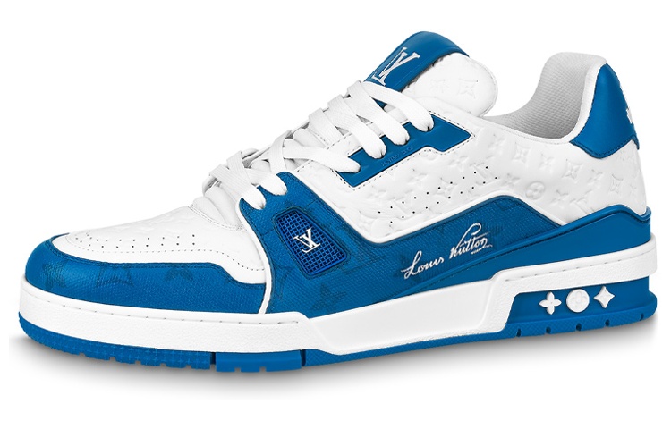 Louis Vuitton LV Trainers 'White Blue' 1AANEV