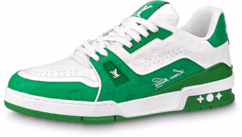 Louis Vuitton LV Trainers 'White Green' 1AANFY Louis Vuitton LV Trainers 'White Green' 1AANFY