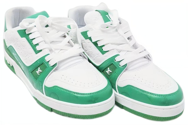 ルイ・ヴィトン LVトレイナー 白/緑 1AANFY Lookbook ルイ・ヴィトン LVトレイナー 白/緑 1AANFY