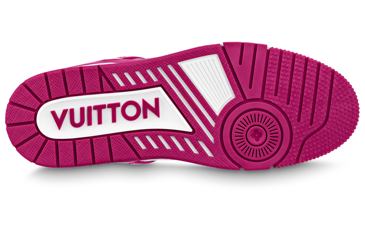 Shop Louis Vuitton LV Trainers 'Putih Merah Jambu Panas' 1ABOEY