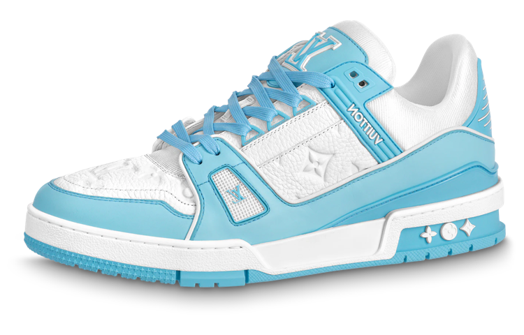 Buy Louis Vuitton LV Trainers 'Putih Monogram Biru' 1ABOFI