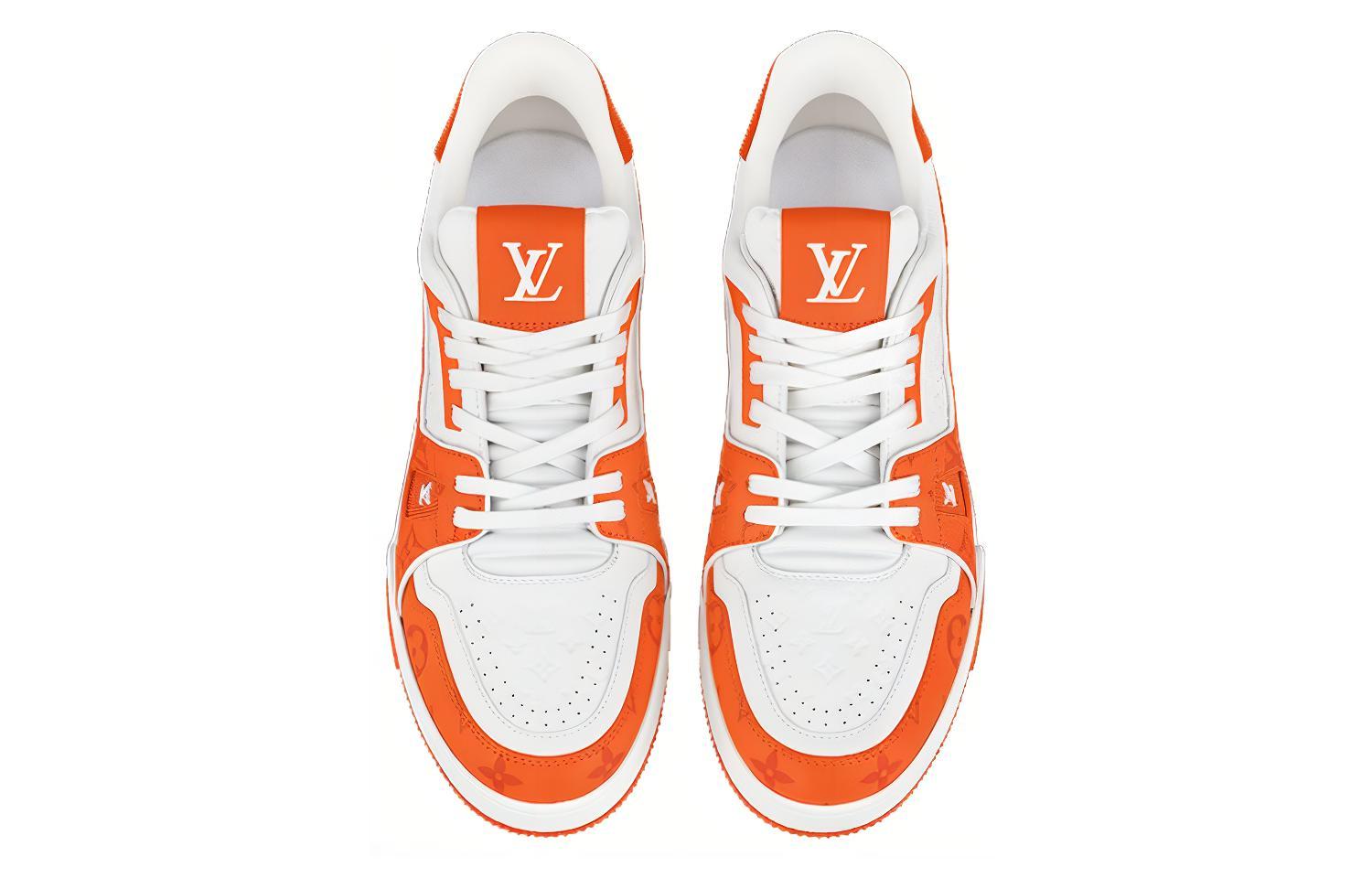 Shop Louis Vuitton Sepatu LV 'Putih Oranye' 1ABOIS