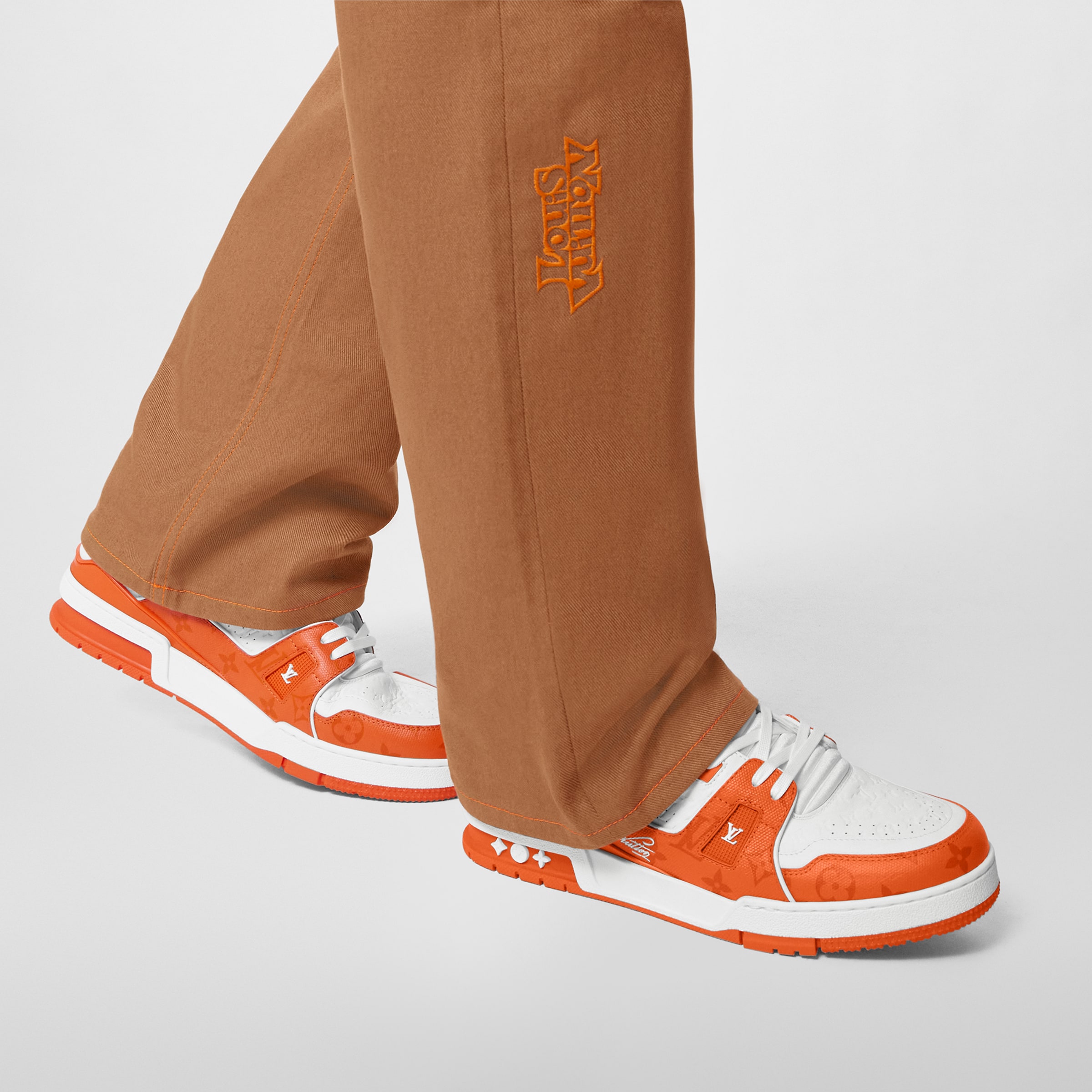 LV LV Trainers 'White Orange' 圖 5