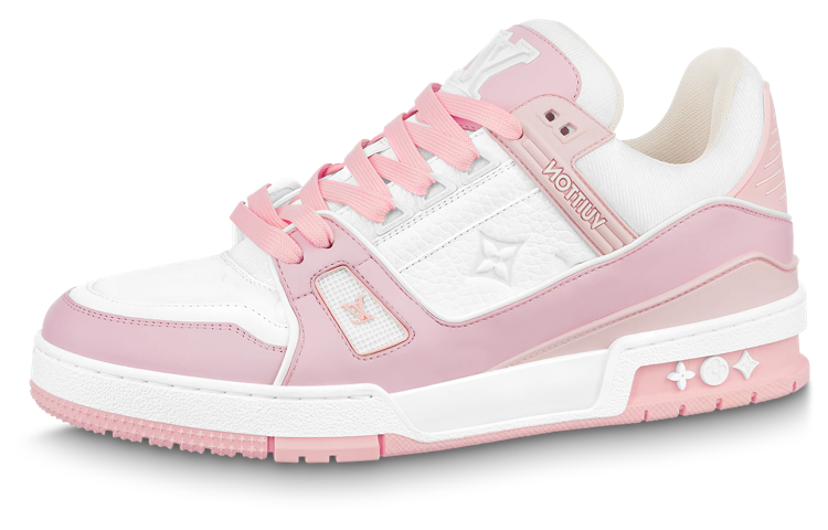 Buy Louis Vuitton LV Trainers 'Putih Merah Jambu Pucat' 1ABOEE