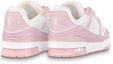 Lookbook LOUIS VUITTON Trainer 皮革 低筒綁帶 時尚板鞋 男女同款 粉白