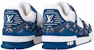 Louis Vuitton LV Trainers 'Putih dengan Monogram Denim' 1A9JGO