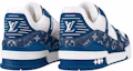 Shop Louis Vuitton LV Trainers 'Putih dengan Monogram Denim' 1A9JGO
