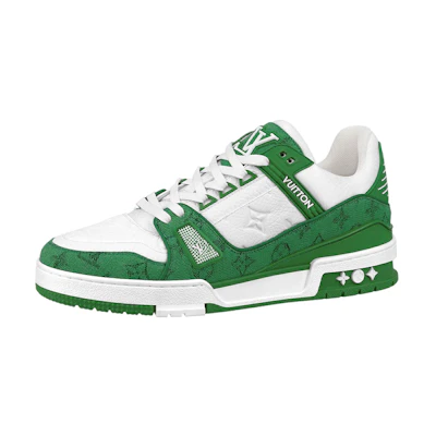 LV LV Trainers 'White with Green Monogram'